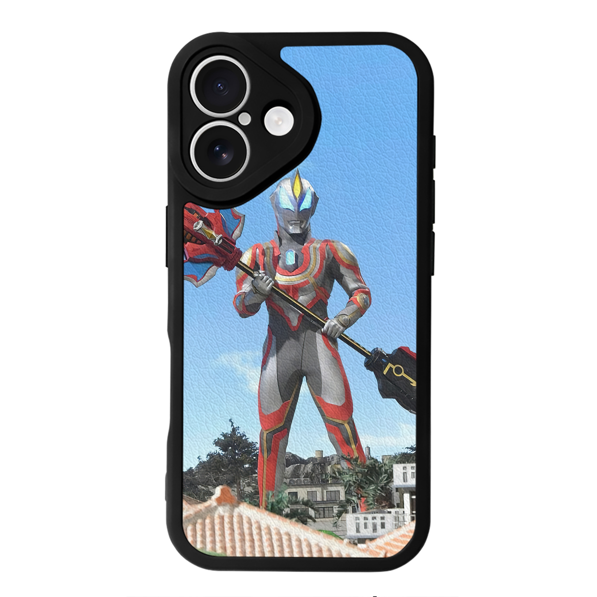 （画像用） ウルトラマン Ultraman 【iPhone 16シリーズ対応】シリコンスマホケース（レザー調） 材質：シリコン